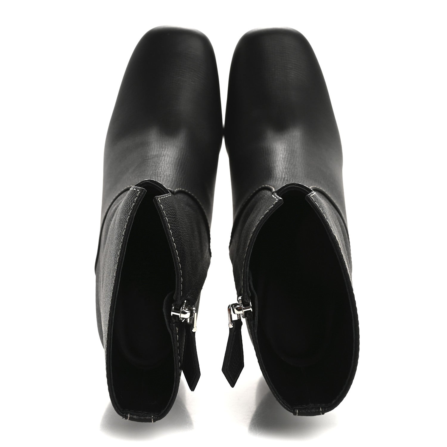 Hermes Epsom Womens Flatteuse 60 Ankle Boot 37.5 Black 2 of 12