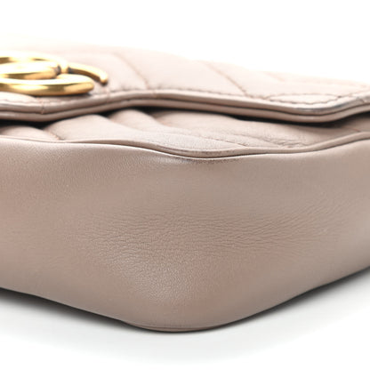 Gucci Calfskin Matelasse Super Mini GG Marmont Shoulder Bag Porcelain Rose 9 of 14