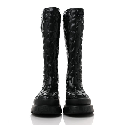 Valentino Garavani Rubber Atelier 03 Rose Edition 30/50mm Tall Rainboots 38 Black 2 of 7