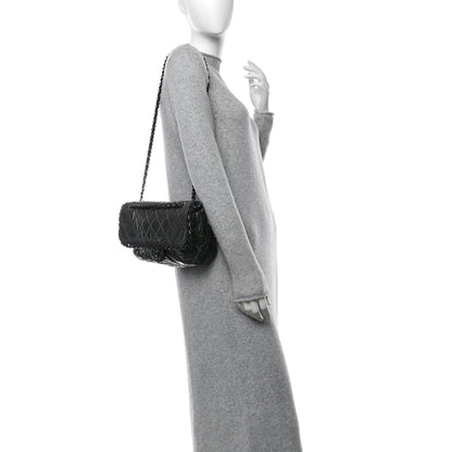 Chanel Metallic Calfskin Quilted Medium Chain Me Flap Grey 2 of 11