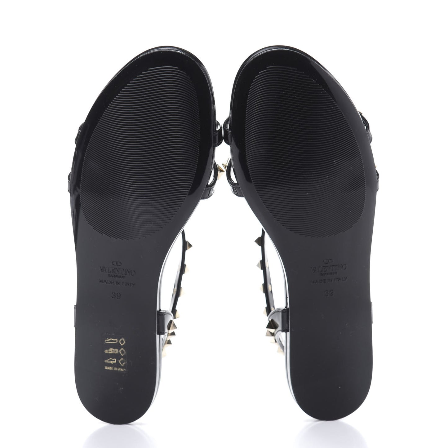 PVC Jelly Rockstud Caged Sandals 39 Black