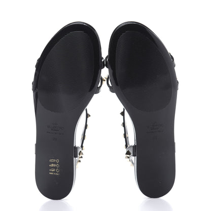 Valentino Garavani PVC Jelly Rockstud Caged Sandals 39 Black 5 of 7
