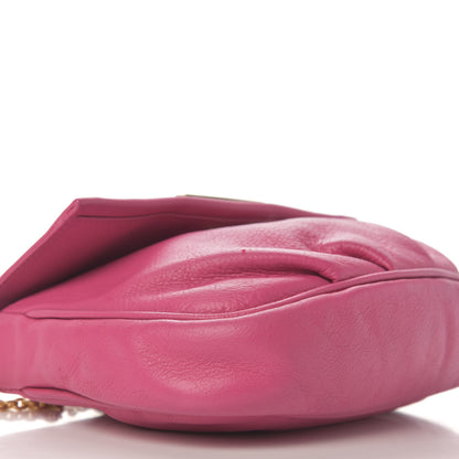 Fendi Vitello Flamingo Fendista Pouchette Crossbody Lampone 6 of 9