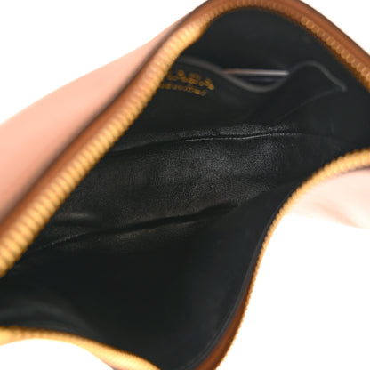 Prada Soft Calfskin Arque Shoulder Bag Cognac 5 of 10