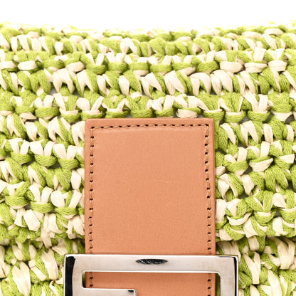 Fendi Woven Straw Baguette Green 7 of 14