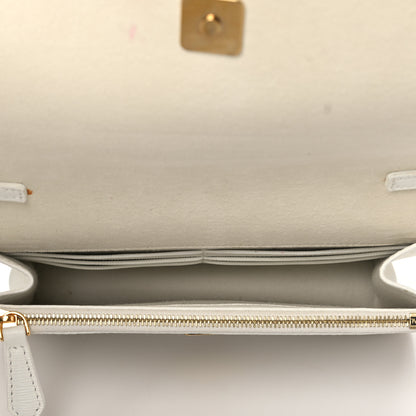 Fendi Vitello Elite Mink Fur Studded Karlito Tube Wallet on Chain White 4 of 12