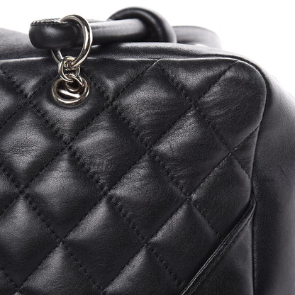 Chanel Calfskin Quilted Large Cambon Bowler Black White 12 of 22