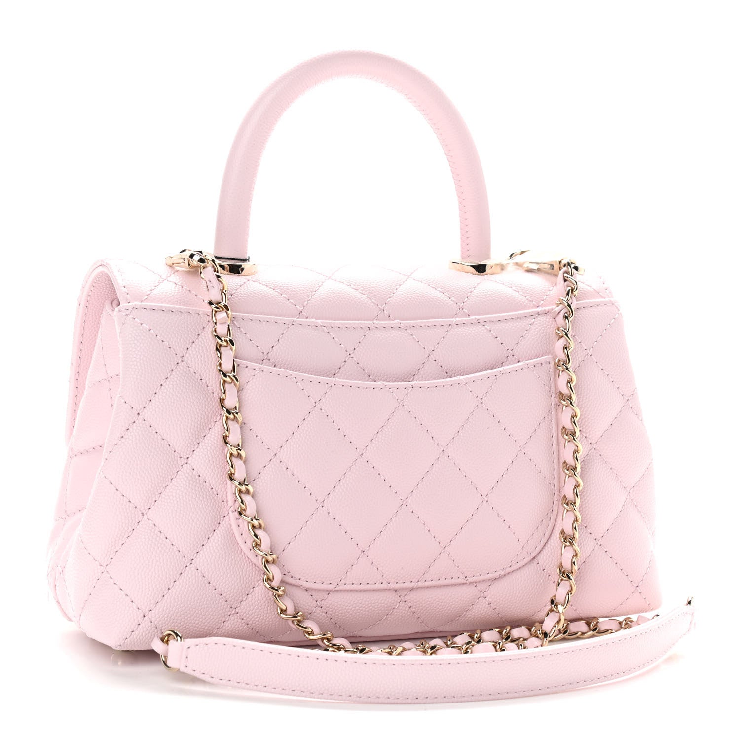 Chanel Caviar Quilted Mini Coco Handle Flap Light Pink 2 of 11