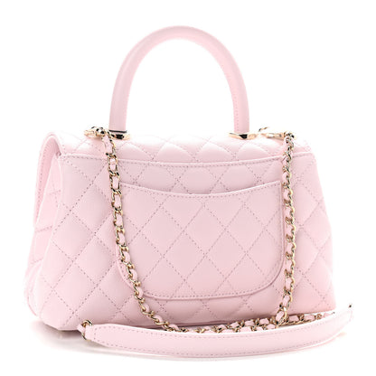 Chanel Caviar Quilted Mini Coco Handle Flap Light Pink 2 of 11