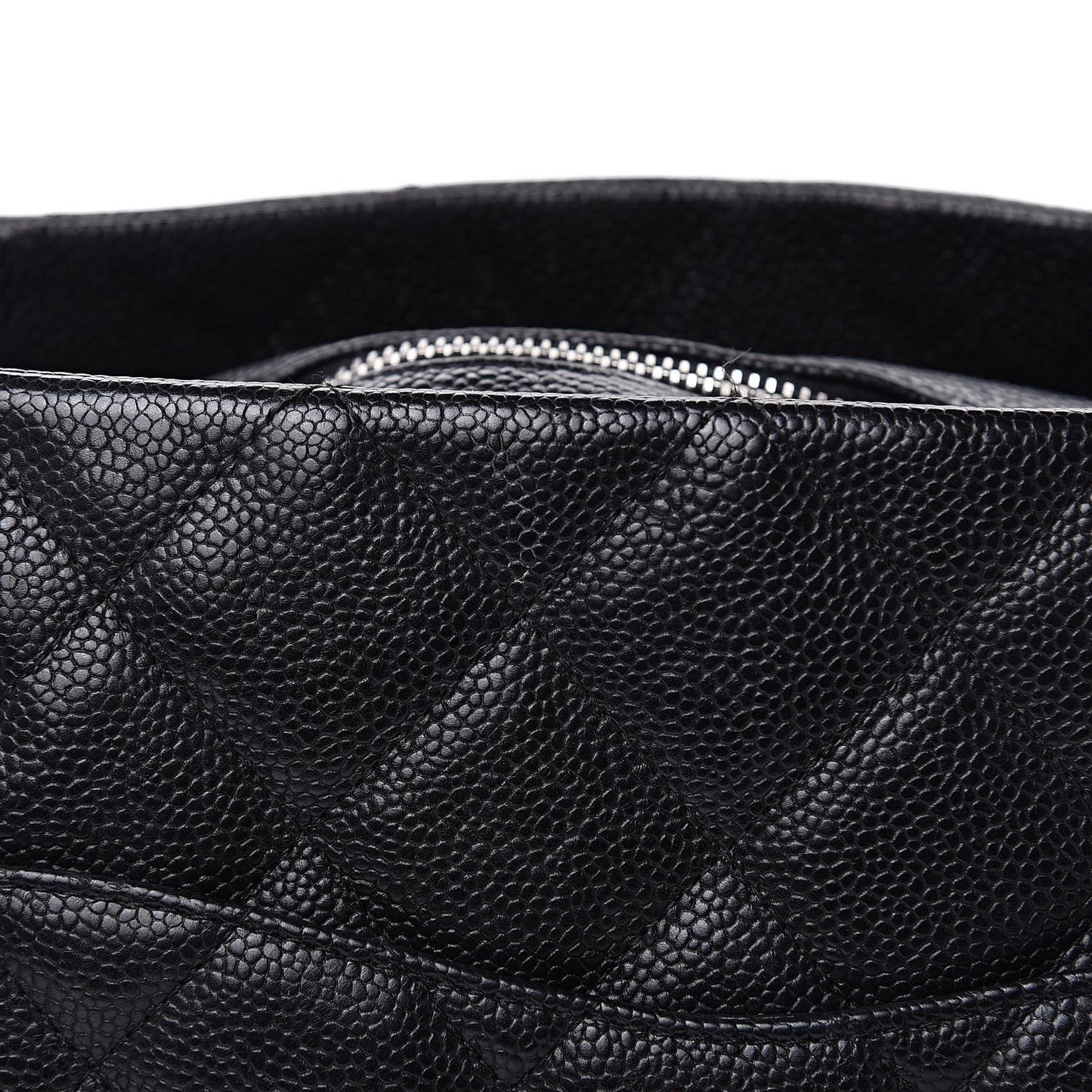 Caviar Quilted Tote Black