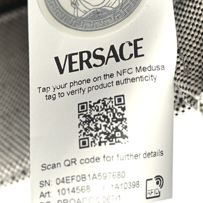 Versace Canvas Studded Logo Tote Bag Beige 7 of 11