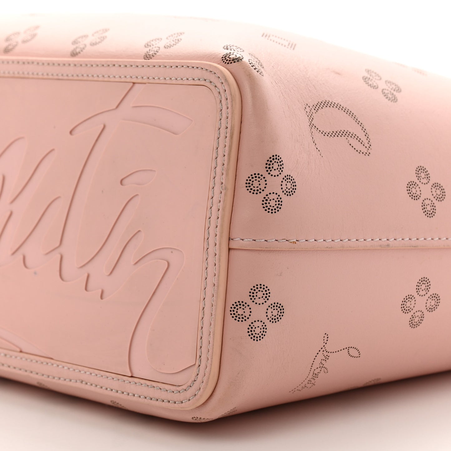 Calfskin Loubinthesky East West Cabata Tote Rosy