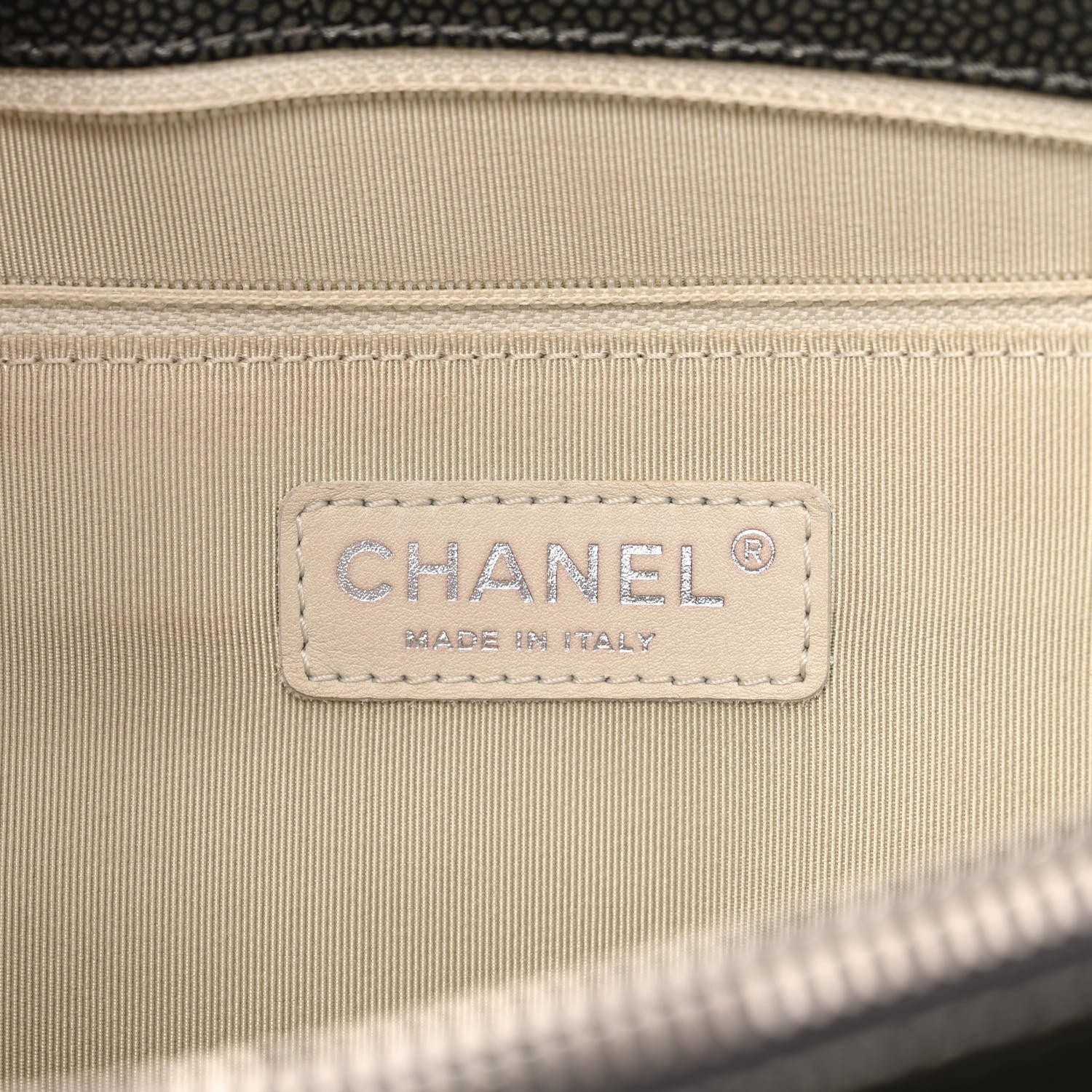 Chanel Metallic Caviar Quilted Grand Shopping Tote GST Dark Silver 6 of 10