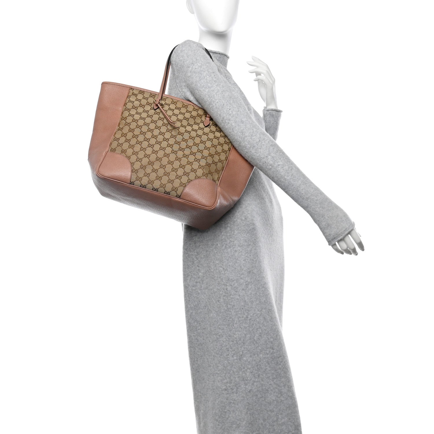 Gucci Monogram Medium Bree Zippered Tote Beige Dark Cipria 2 of 15