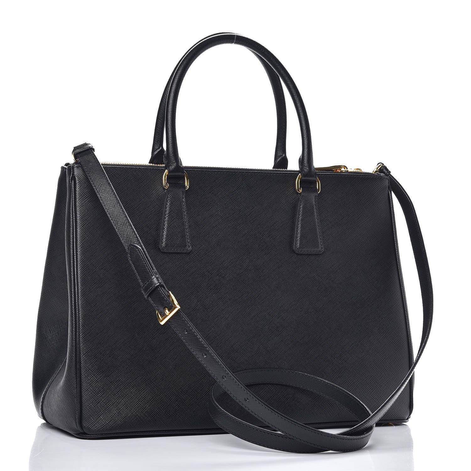 Prada Saffiano Medium Galleria Double Zip Tote Black 3 of 10