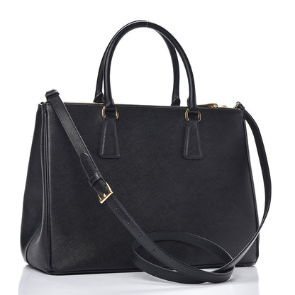 Prada Saffiano Medium Galleria Double Zip Tote Black 3 of 10