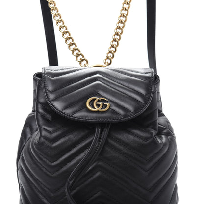 Gucci Calfskin Matelasse GG Marmont Flap Backpack Black 10 of 10