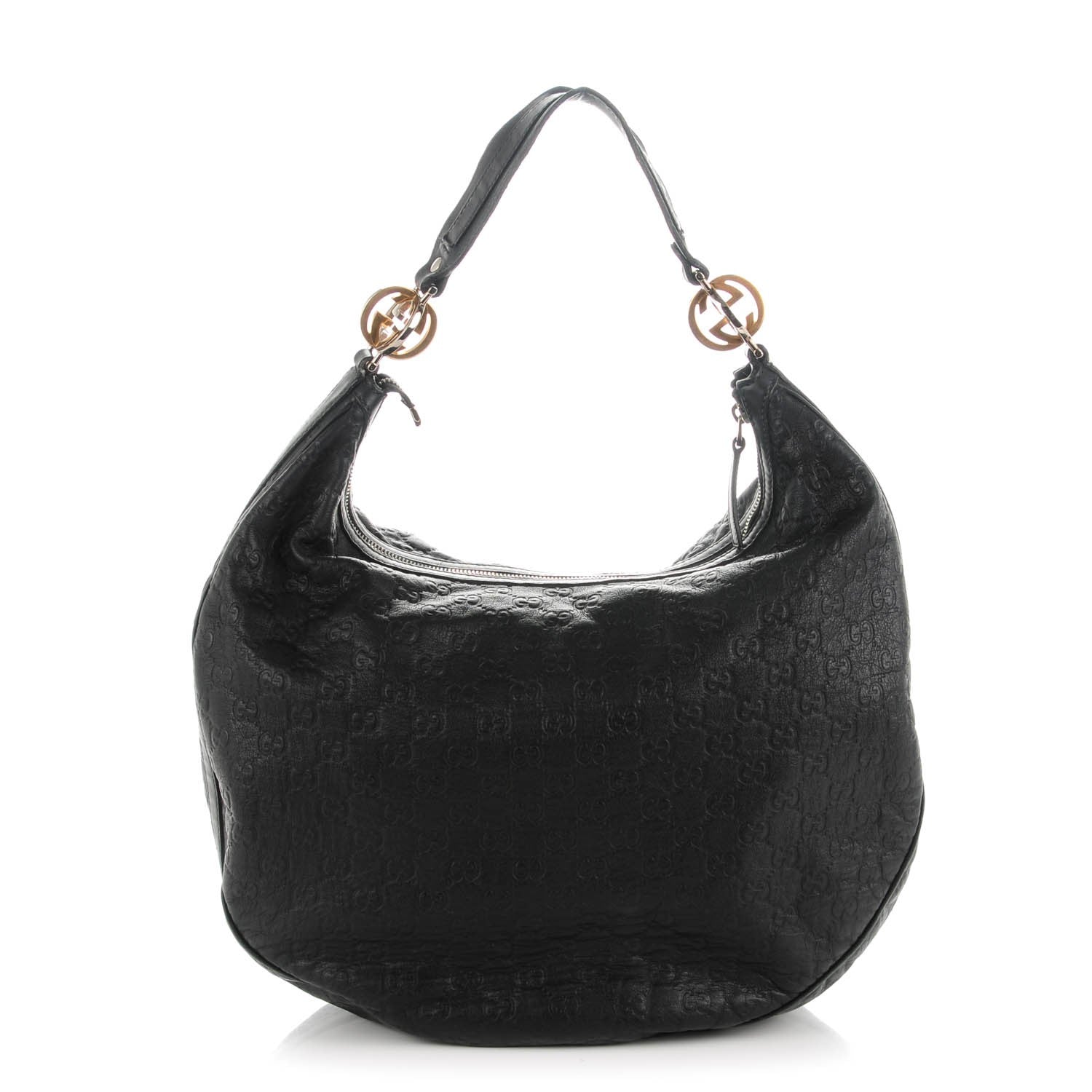 Gucci Guccissima Large GG Twins Hobo Black 1 of 7