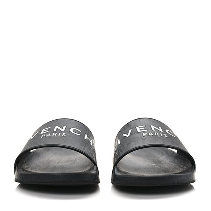 Givenchy Rubber Logo Pool Slide Sandals 37 Black 2 of 8