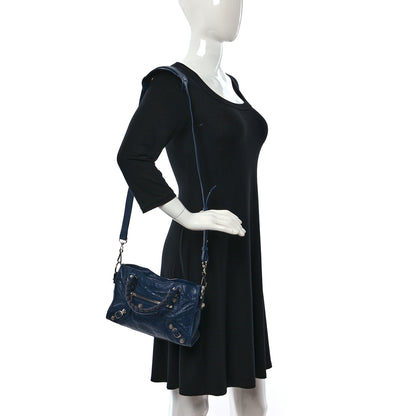 Balenciaga Agneau Giant 12 Silver Hardware Mini City Bleu Roi 2 of 11