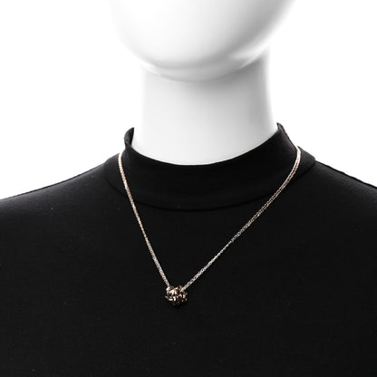 Cartier 18K White Pink Gold Diamond Three Ring LOVE Pendant Necklace 2 of 6