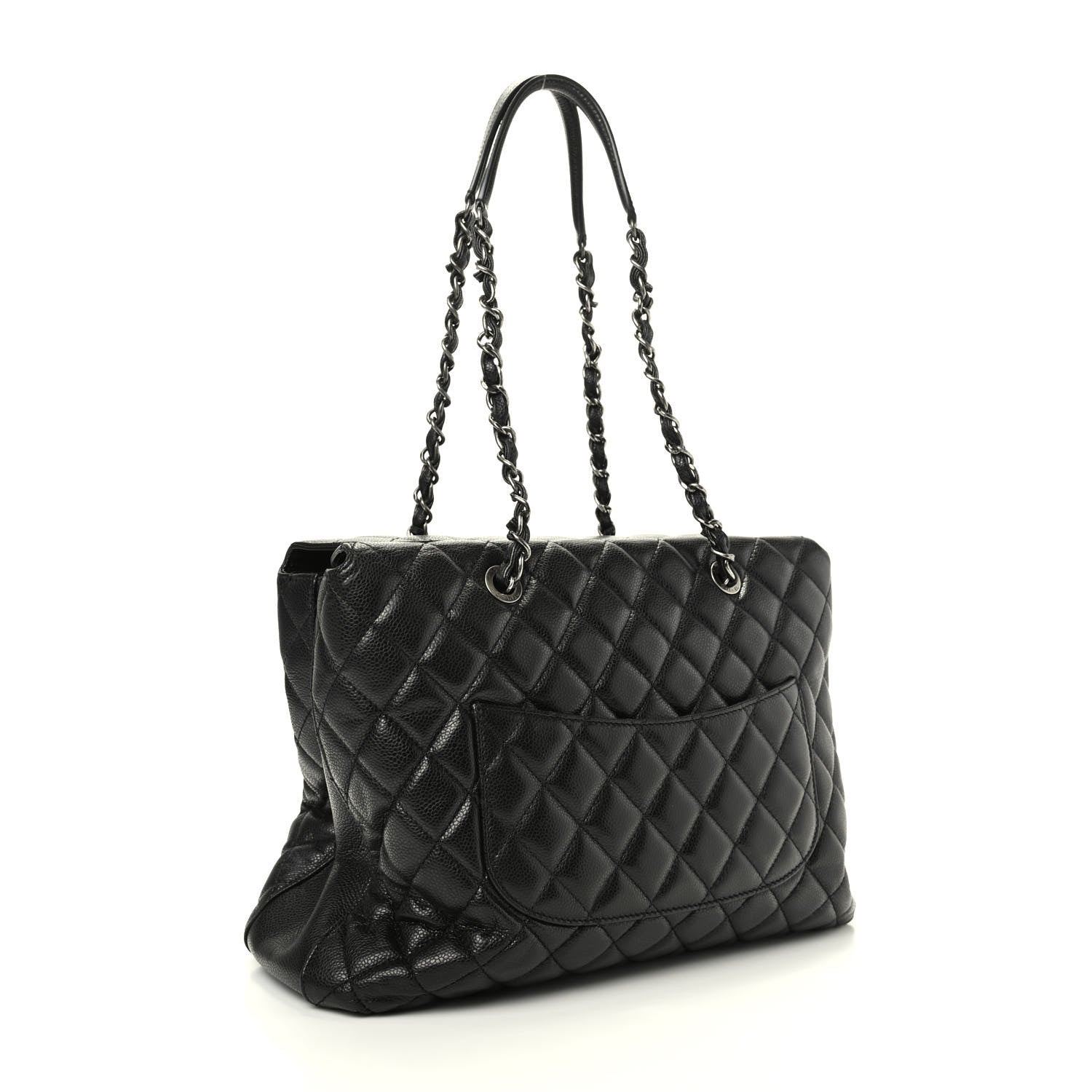 Chanel Caviar Quilted City Shopping Tote Black 3 of 8