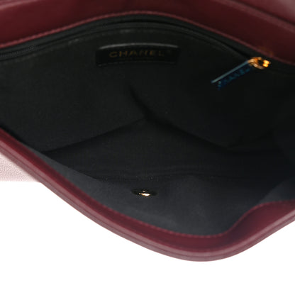 Chanel Sheepskin Quilted Vintage Mademoiselle Flap Dark Red 5 of 20