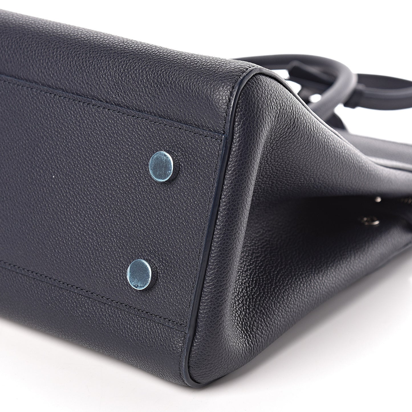 Calfskin Medium Rive Gauche Cabas Navy Blue