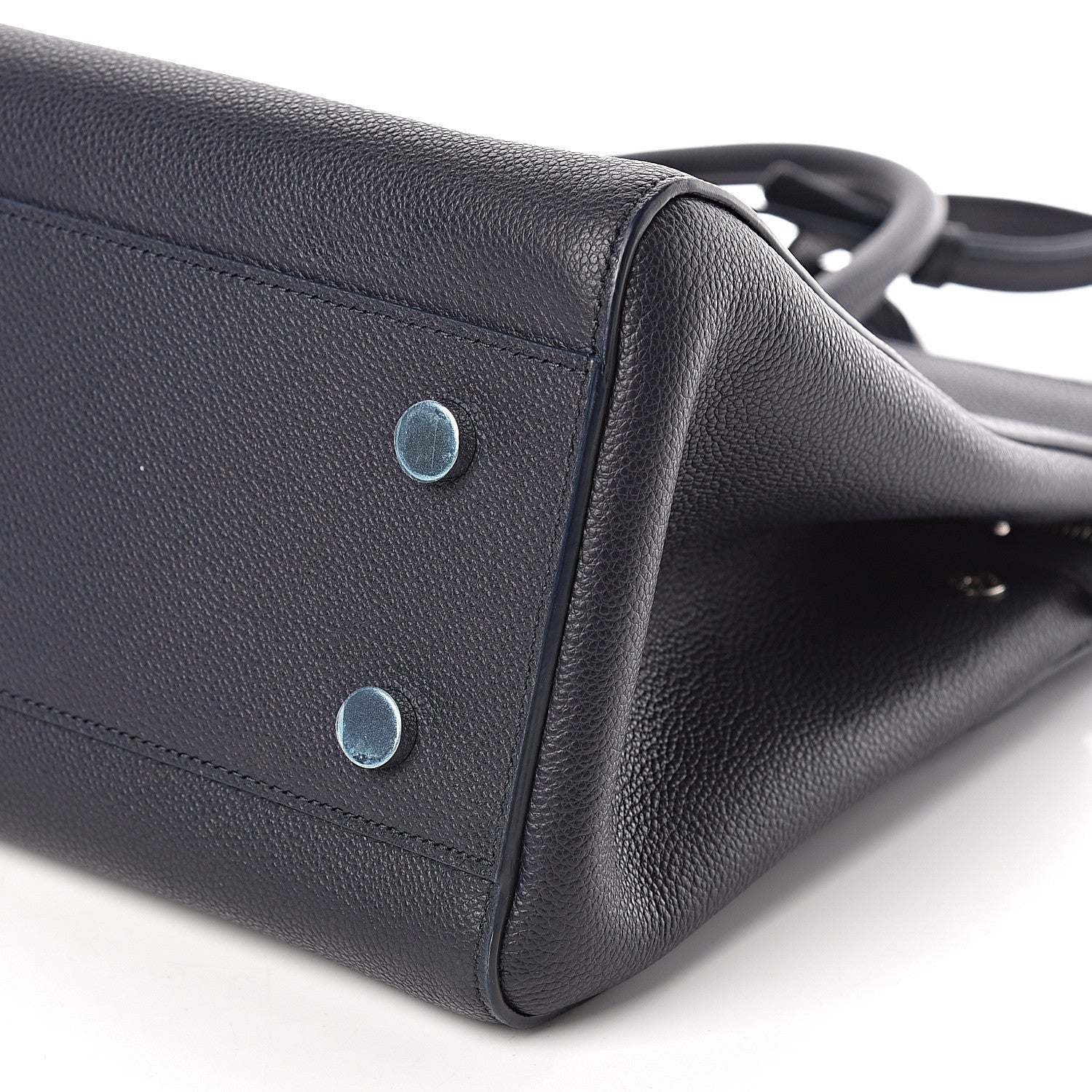 Saint Laurent Calfskin Medium Rive Gauche Cabas Navy Blue 9 of 9