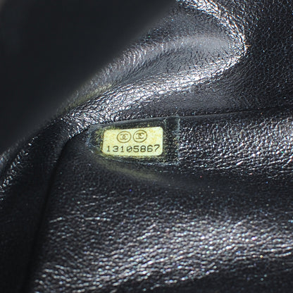 Chanel Lambskin Maxi Single Flap Dark Metallic Grey 8 of 10