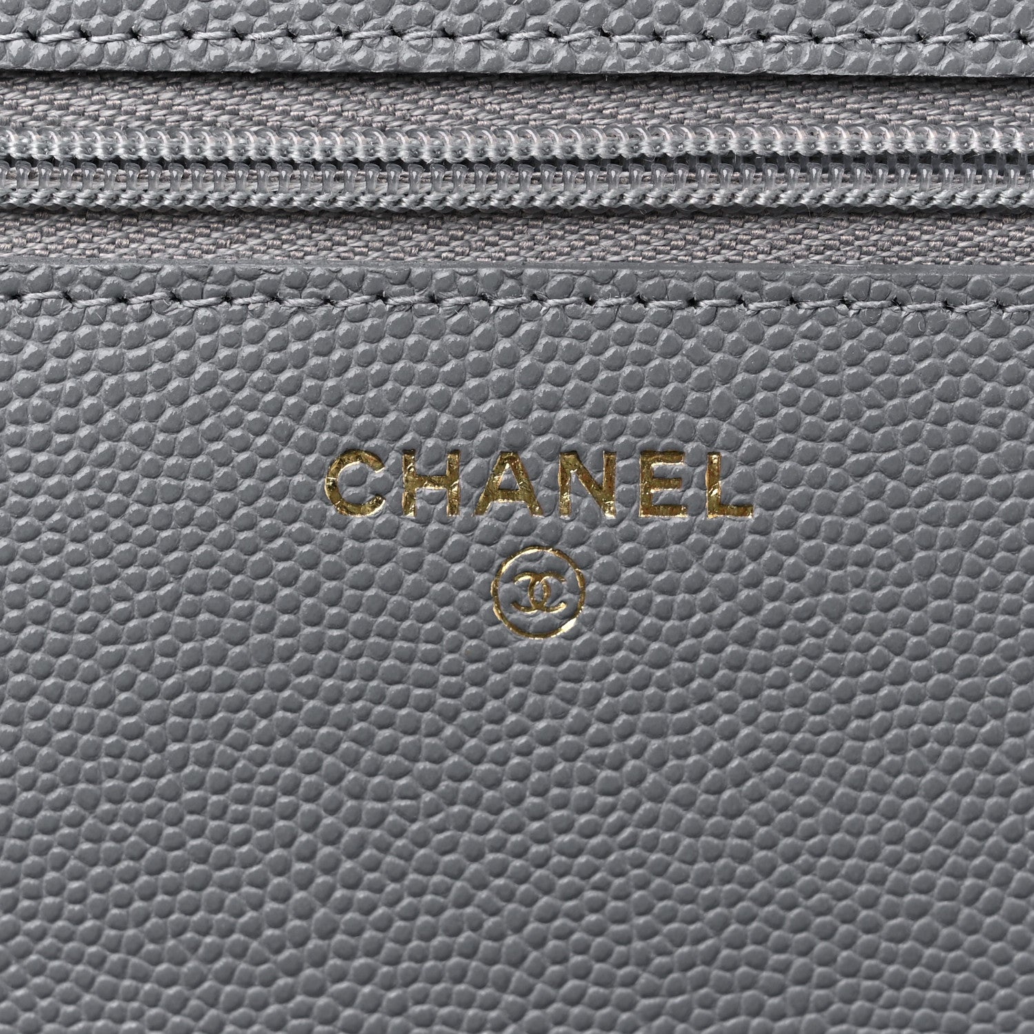 Chanel Caviar Quilted Wallet On Chain WOC Grey 6 of 11