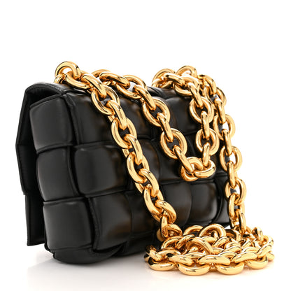 Bottega Veneta Lambskin Maxi Intreccio Padded Chain Cassette Crossbody Bag Black 3 of 10