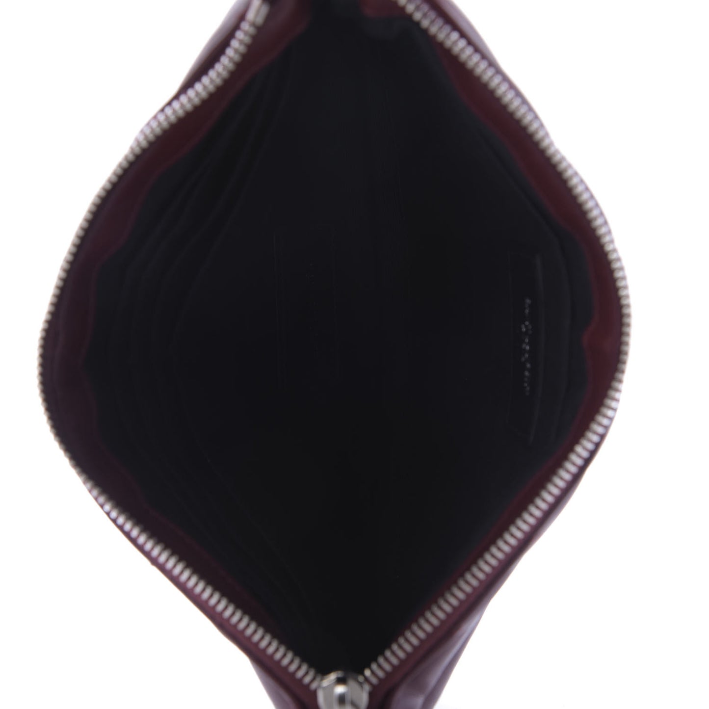 Calfskin Matelasse Chevron Monogram A5 Wristlet Bordeaux