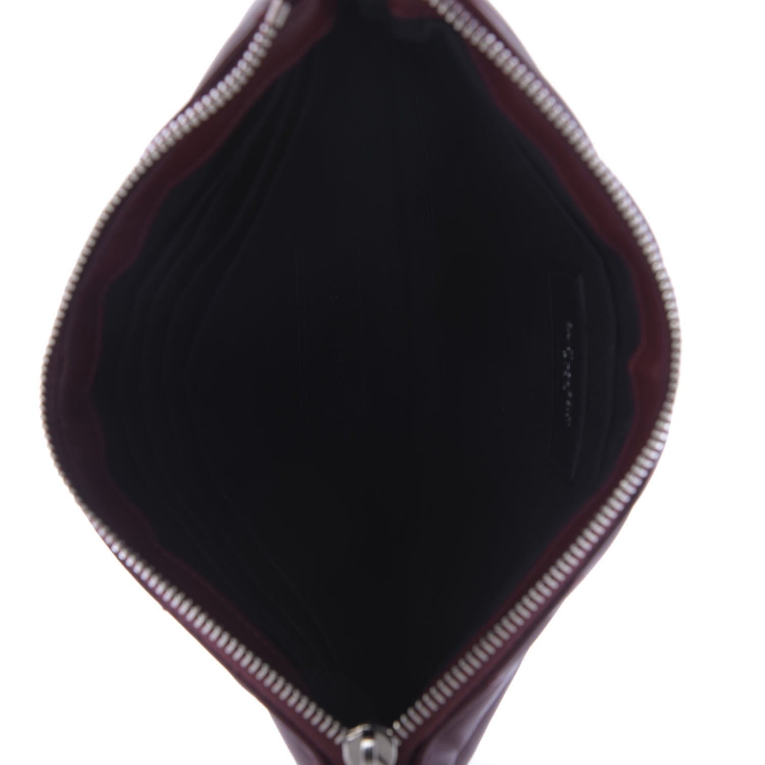 Saint Laurent Calfskin Matelasse Chevron Monogram A5 Wristlet Bordeaux 5 of 9
