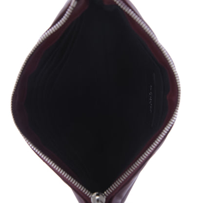 Saint Laurent Calfskin Matelasse Chevron Monogram A5 Wristlet Bordeaux 5 of 9