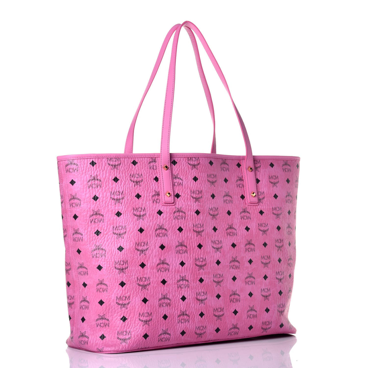 MCM Visetos Medium Liz Reversible Shopper Tote Pink 3 of 7