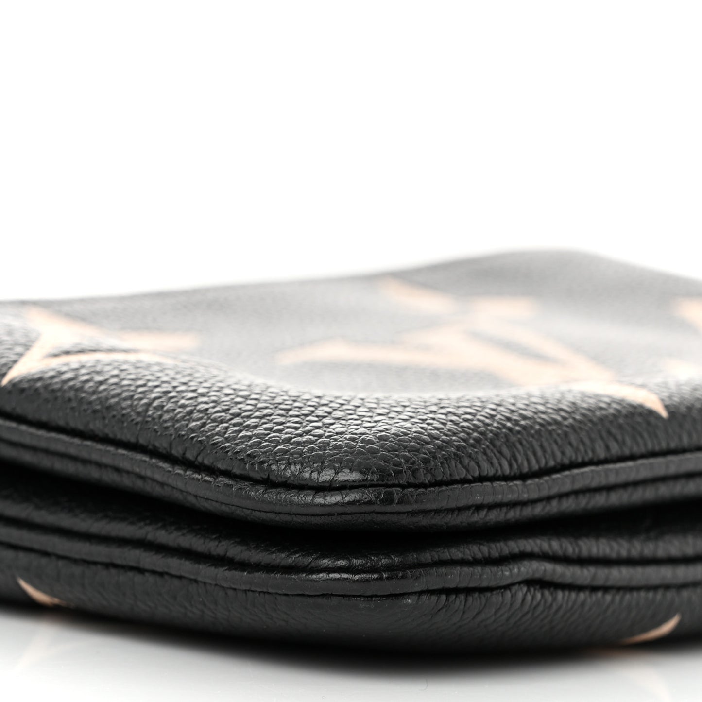 Empreinte Monogram Giant Double Zip Pochette Black Cream