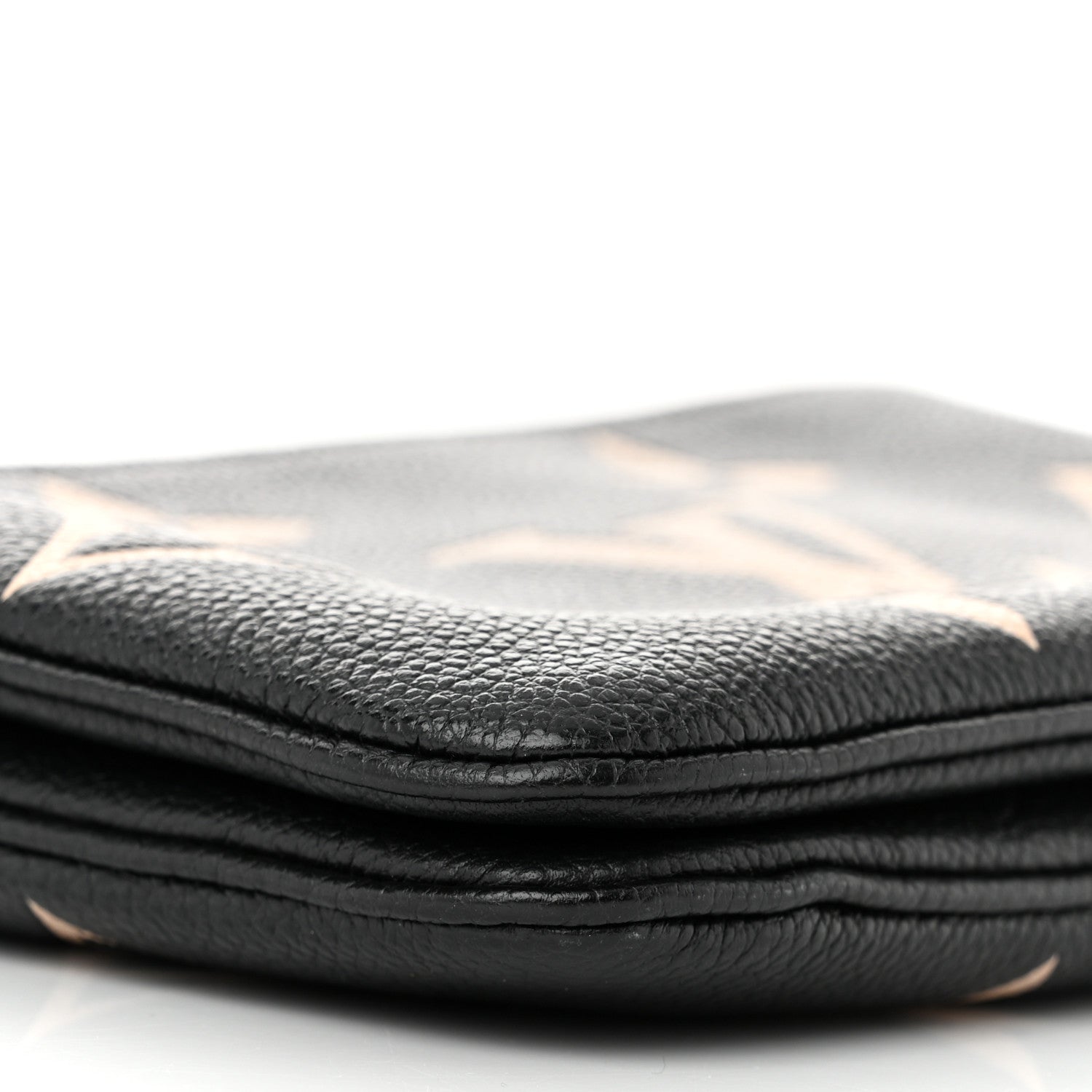 Louis Vuitton Empreinte Monogram Giant Double Zip Pochette Black Cream 9 of 11