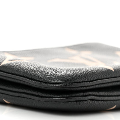 Louis Vuitton Empreinte Monogram Giant Double Zip Pochette Black Cream 9 of 11