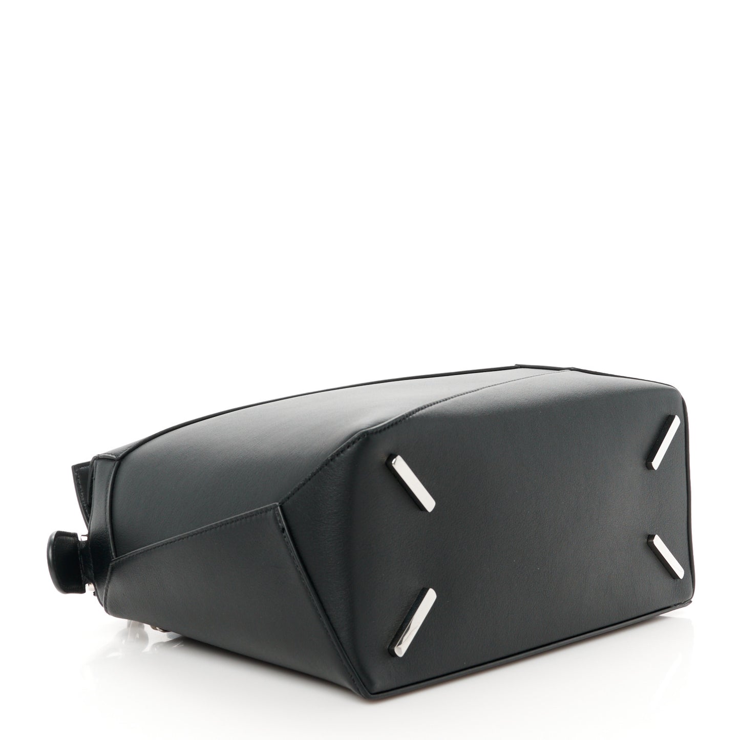 Calfskin Medium Puzzle Edge Bag Black