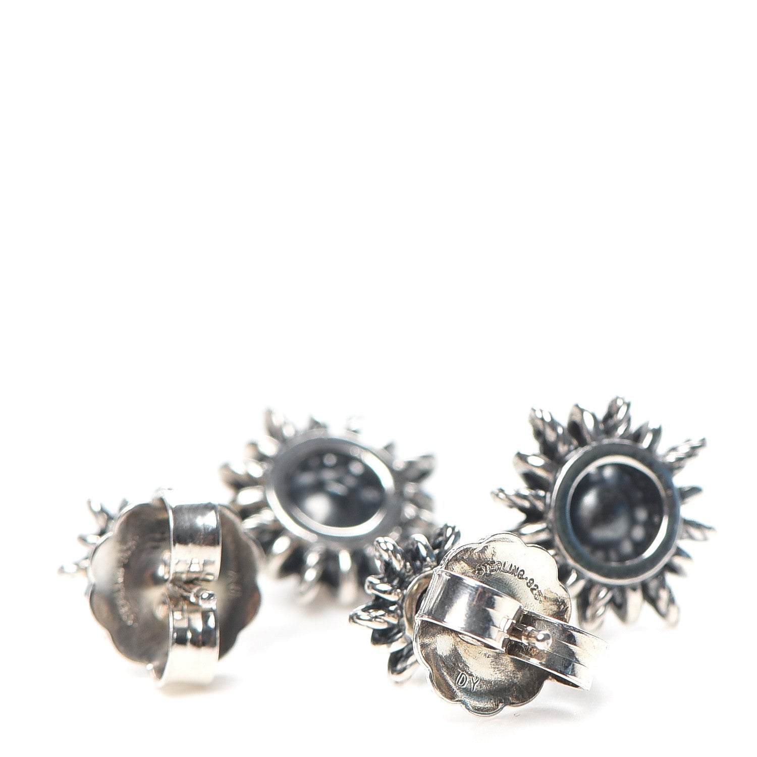 David Yurman Sterling Silver Pearl Starburst Drop Earrings 3 of 3