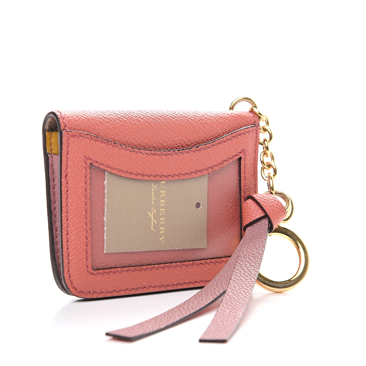 Burberry Soft Grain Calfskin Haymarket Check Camberwell Card Case Cinnamon Red Multi 2 of 8