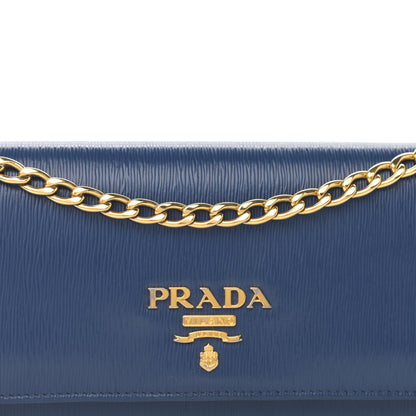 Prada Vitello Move Chain Wallet Bleuette 11 of 11