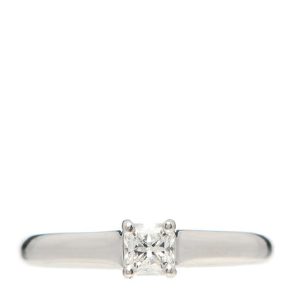 Tiffany Platinum Diamond .31ct Solitaire Lucida Engagement Ring 52 6 1 of 10