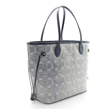 Louis Vuitton Monoglam Neverfull MM Blue 4 of 10