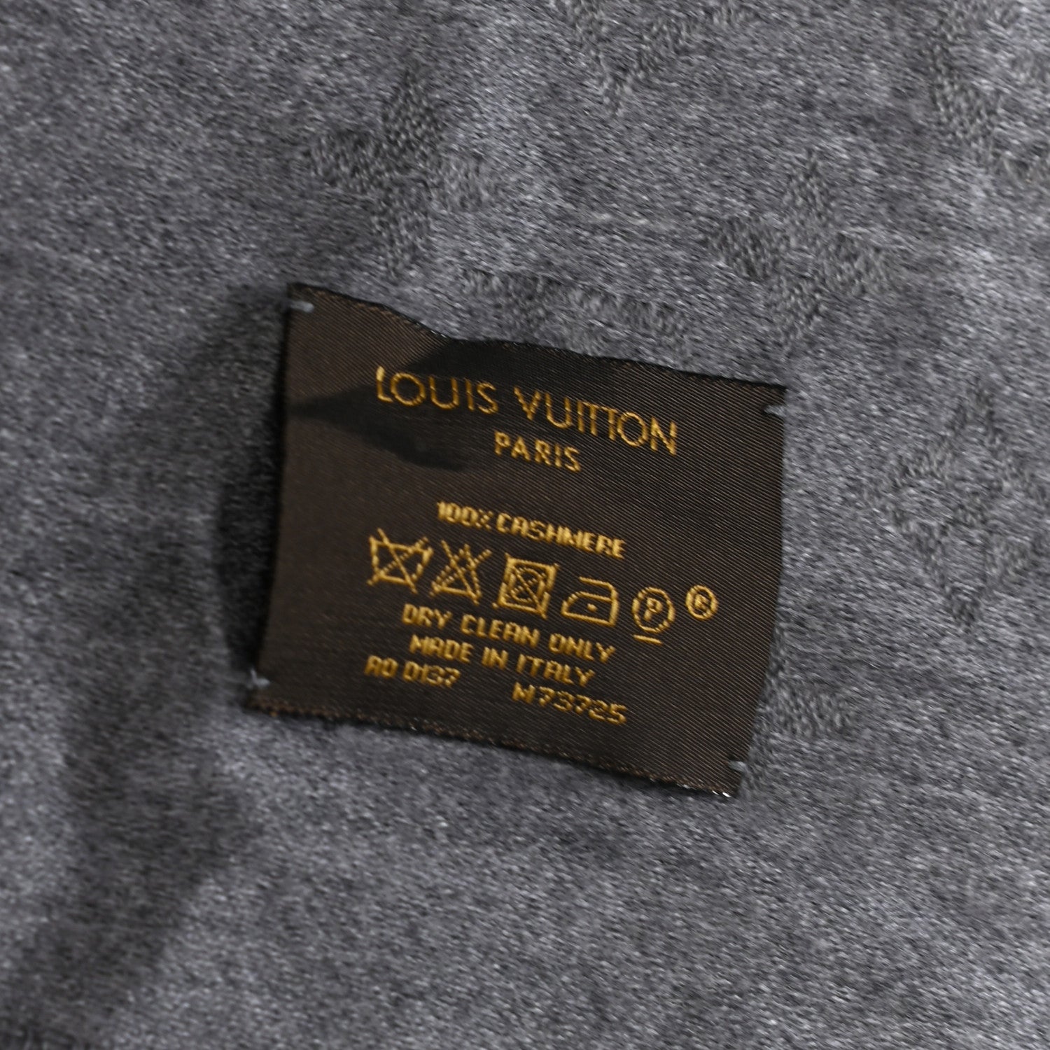 Louis Vuitton Cashmere Muffler Scarf Grey 2 of 3
