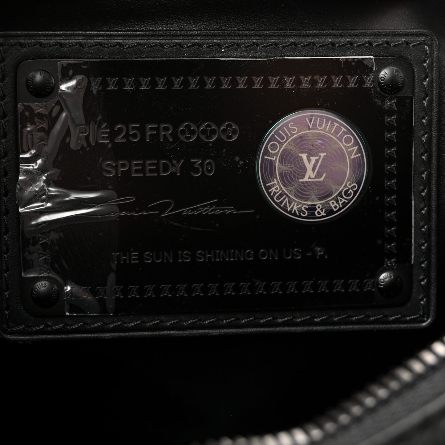 Calfskin Monogram Speedy P9 Bandouliere 30 Ultra Black