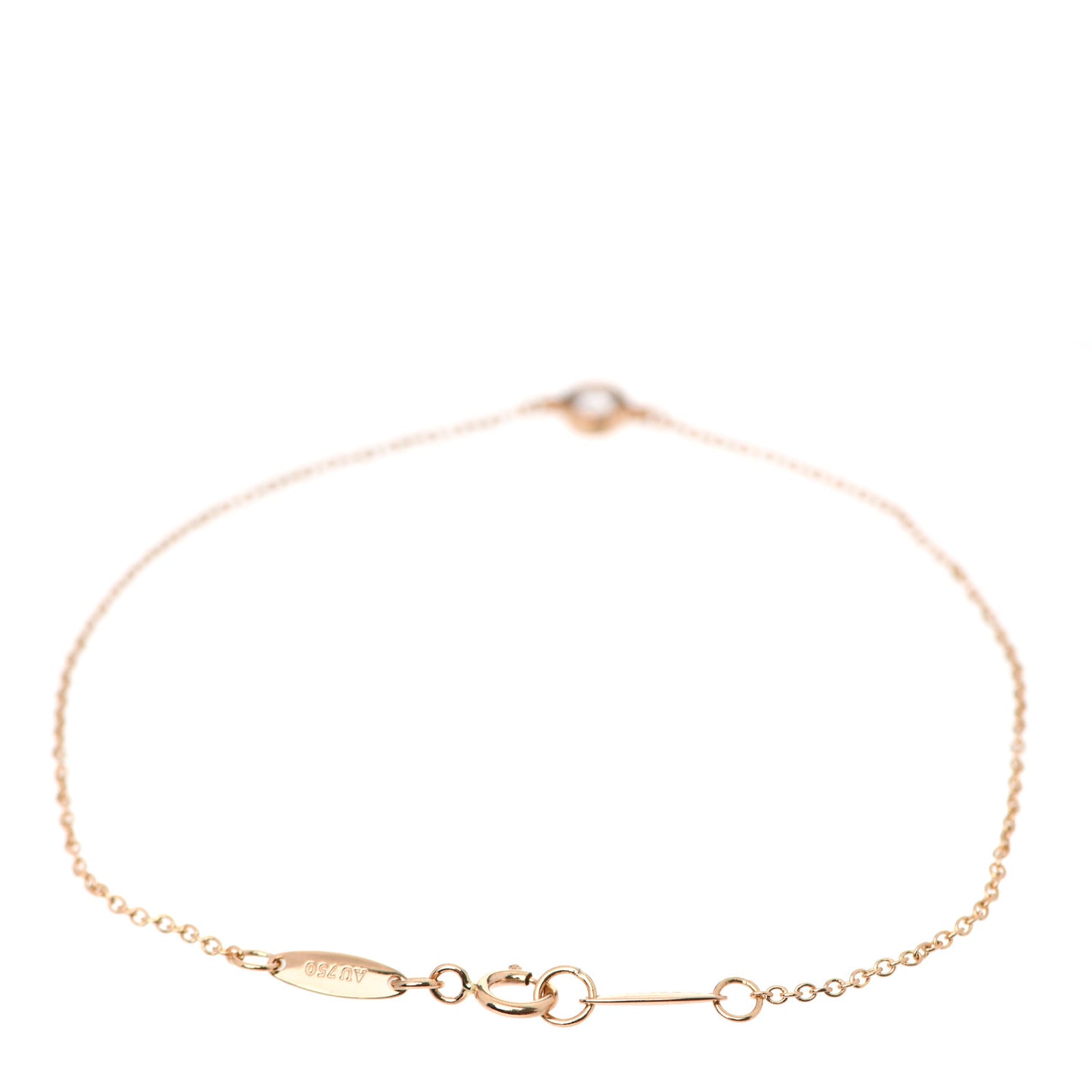 18K Rose Gold Diamond .08ct Elsa Peretti Diamonds by the Yard Bracelet