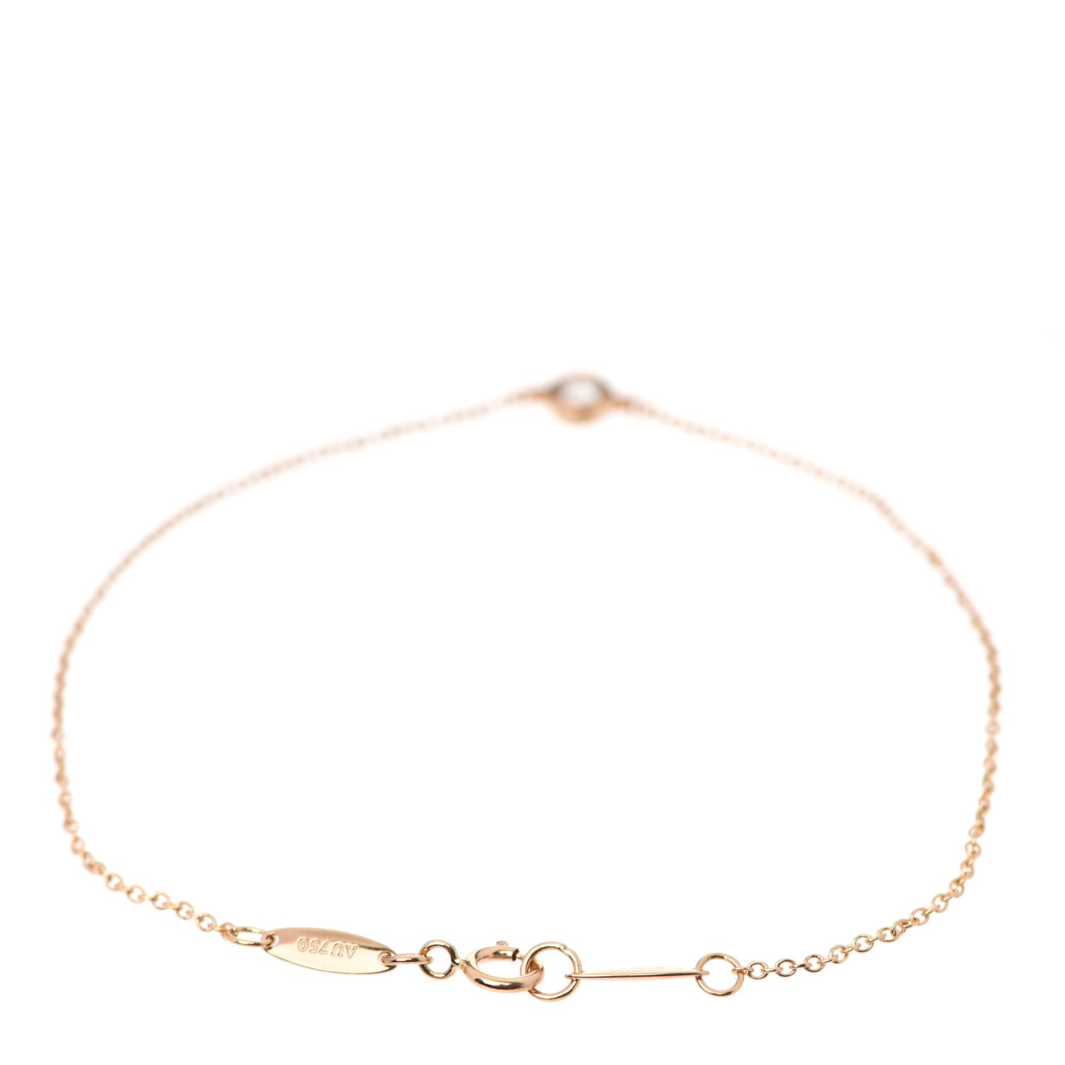 Tiffany 18K Rose Gold Diamond .08ct Elsa Peretti Diamonds by the Yard Bracelet 3 of 5