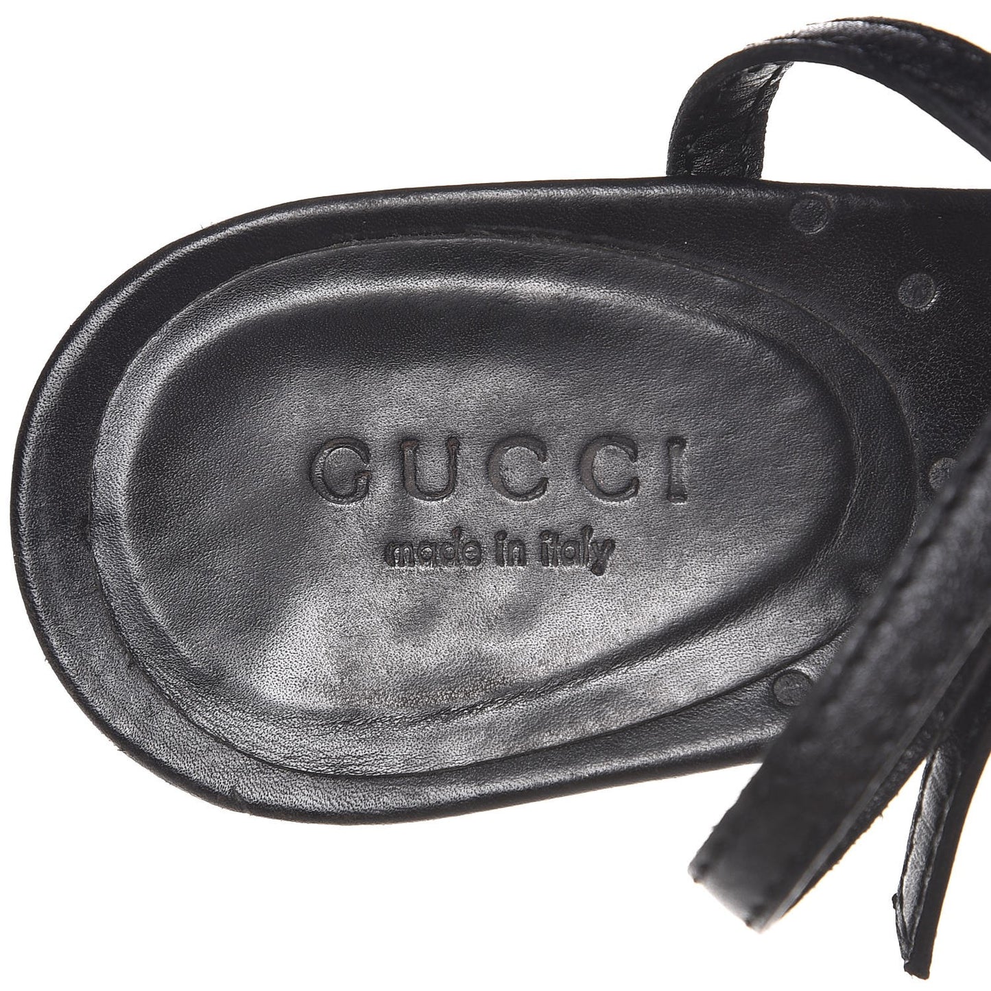 Calfskin GG Lifford Sandals 6 Black